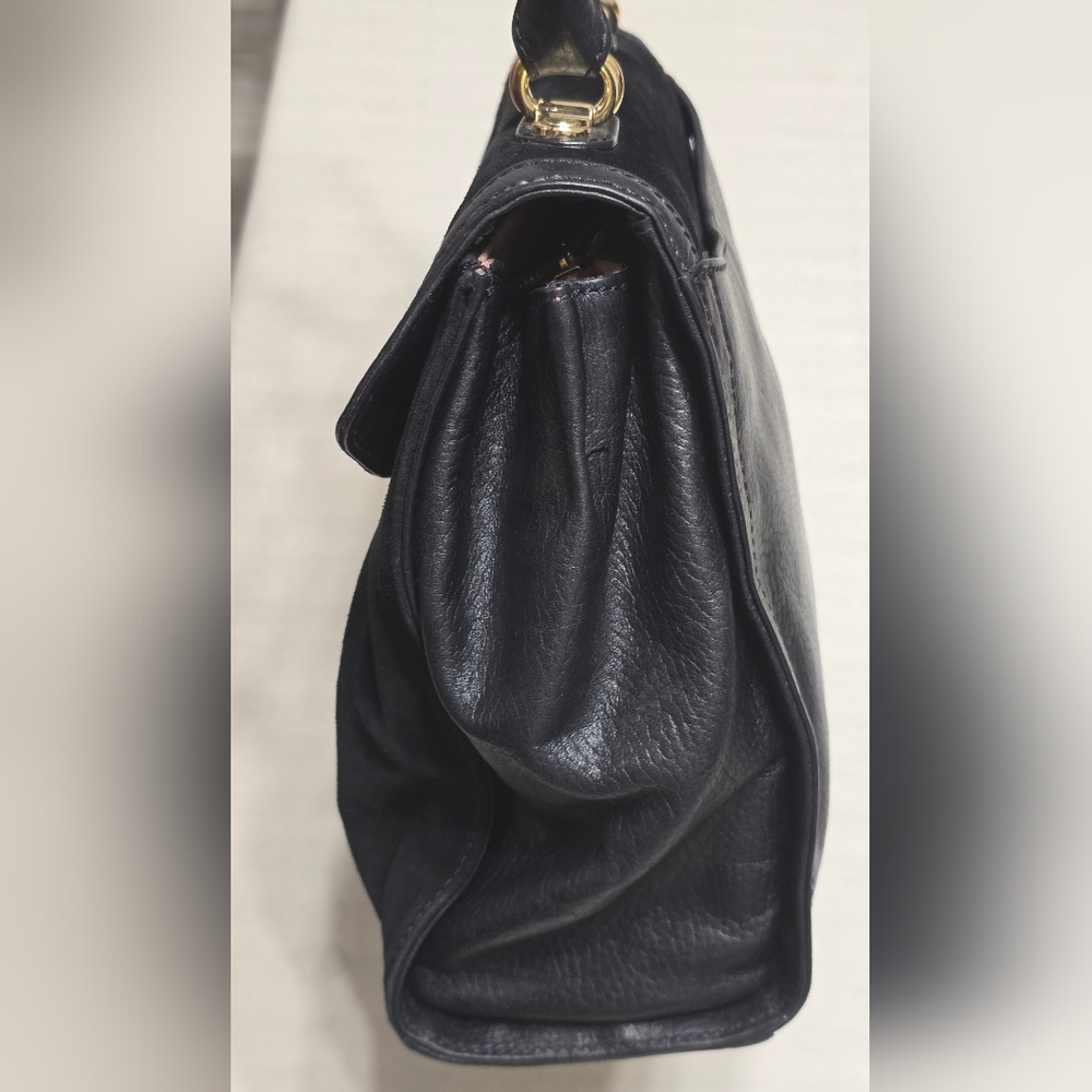 Marc Jacobs Black Suede Top-Handle Shoulder Bag - Picture 6 of 17